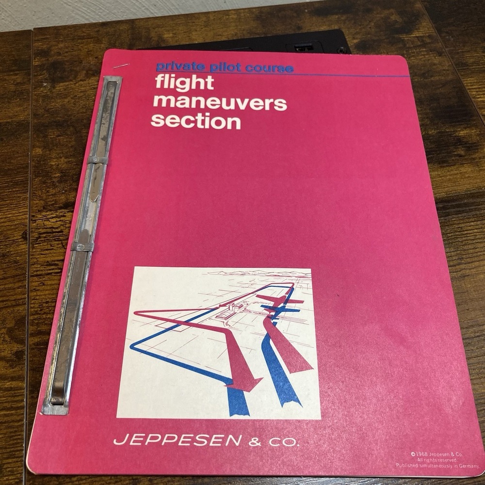 Jeppesen & Co Private Pilot Course Vtg 1968 Flight Maneuvers Section Book Bookle